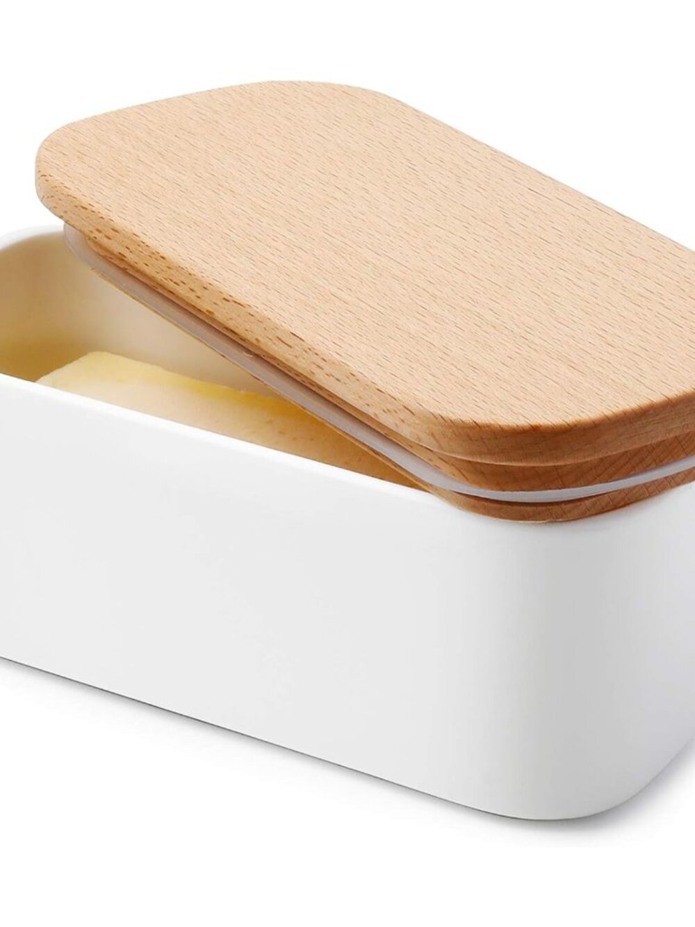 Small Butter Dish with Lid for Countertop, Airtight Butter Keeper Holds Up to 1